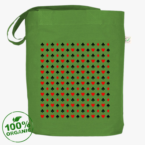 Сумка шоппер с принтом Современный дизайн Казино карт