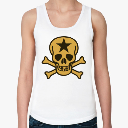 Женская майка с принтом Skull /  Skull Star