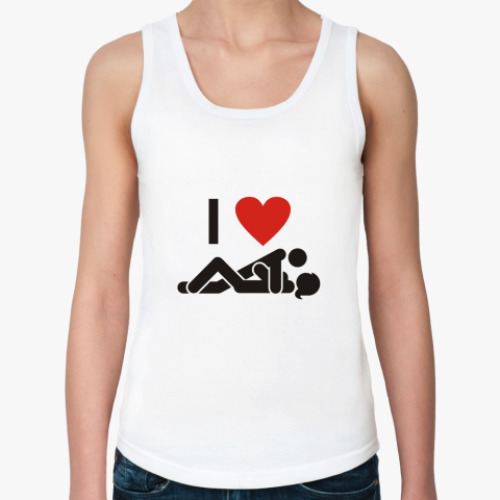 Женская майка с принтом I Love Sex