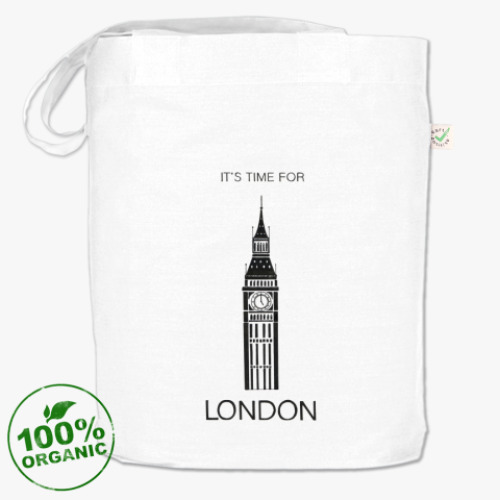 Сумка шоппер с принтом It's time for London