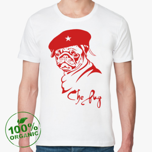 Футболка из органик-хлопка с принтом CHE PUG