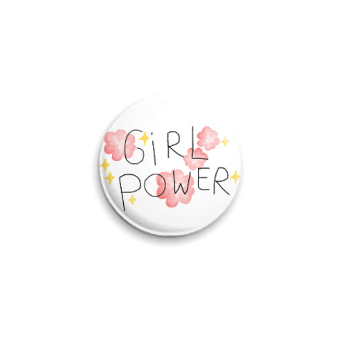 Значок 25мм с принтом Girl power