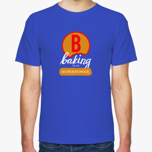 Футболка с принтом Супергерой по печенькам 'Baking is my superpower'