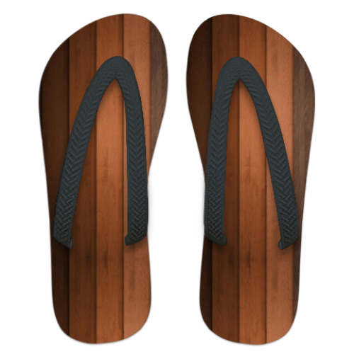 Шлепанцы (сланцы) с принтом  Дерево