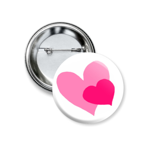 Значок 37мм с принтом  Hearts