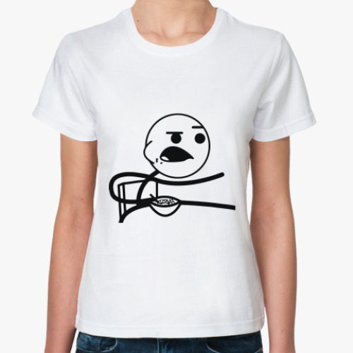 Классическая футболка с принтом trollface