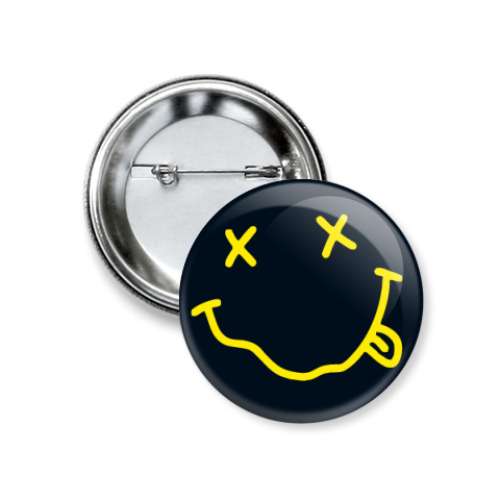 Значок 37мм с принтом  Nirvana