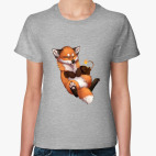 Лис, лисица, рисунок, арт, милый, аниме, животные