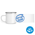 Кружка металлическая белая (круговая запечатка)