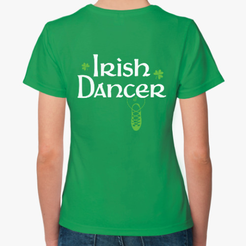 Женская футболка с принтом Irish dancing girl
