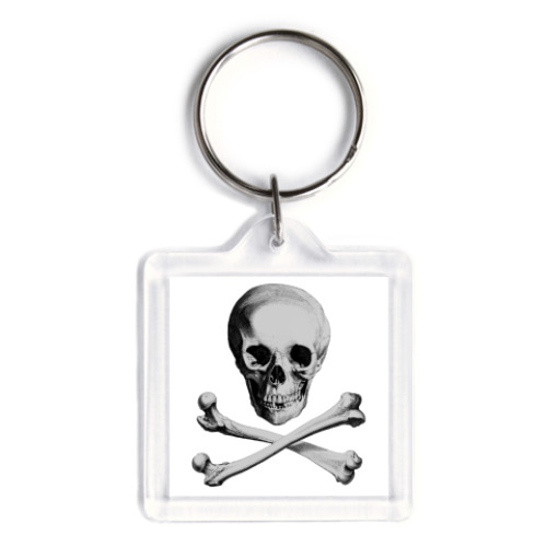 Брелок с принтом Череп с костями
