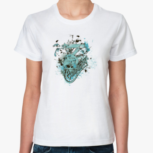 Классическая футболка с принтом The skulls