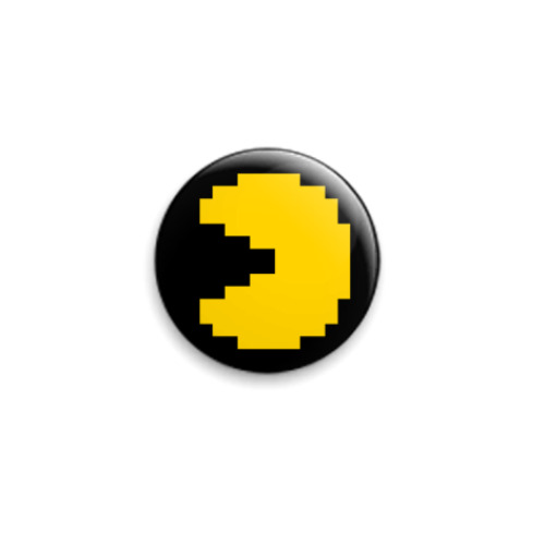 Значок 25мм с принтом Pacman