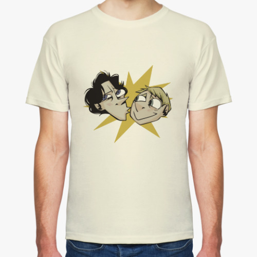 Футболка с принтом Джонлок Johnlock kiss