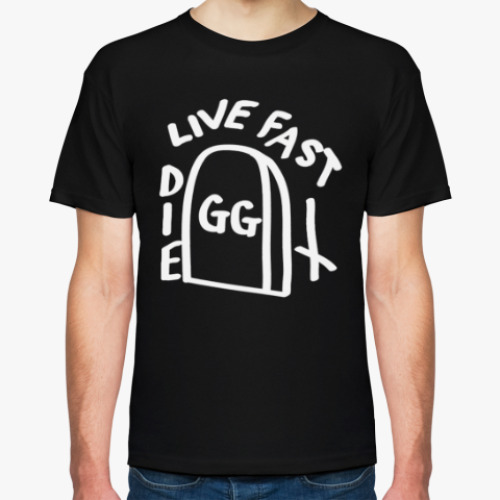 Футболка с принтом GG Allin: Live fast die