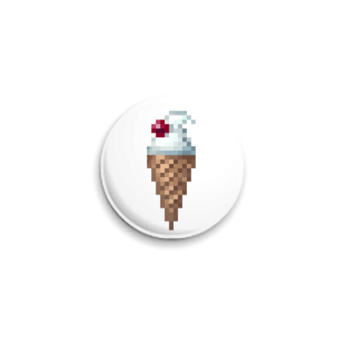 Значок 25мм с принтом Мороженое