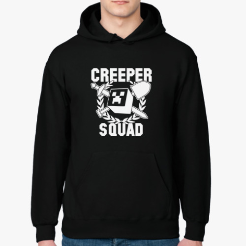 Толстовка худи с принтом Creeper squad