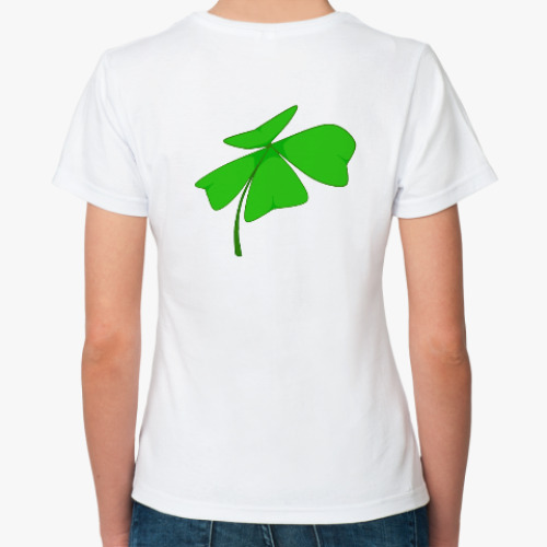 Классическая футболка с принтом Ireland Happy Shamrock