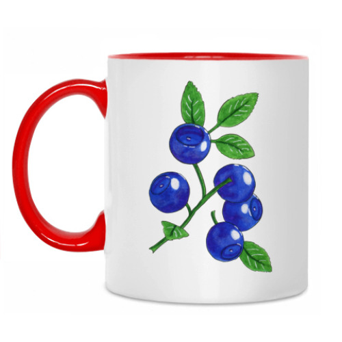 Кружка с принтом "Черничник"