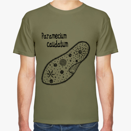 Футболка с принтом Paramecium caudatum