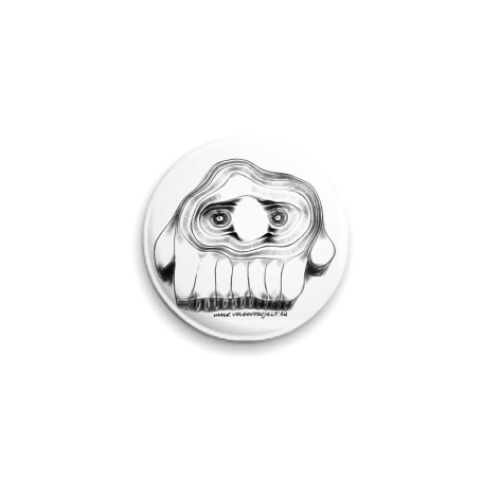 Значок 25мм с принтом 'Гном'