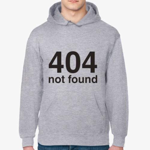 Толстовка худи с принтом 404 not found