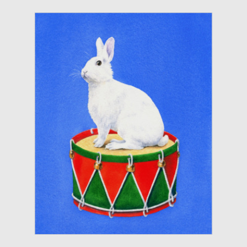 Постер с принтом Заяц на барабане