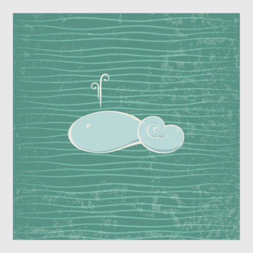 Постер с принтом Кит качается на волнах