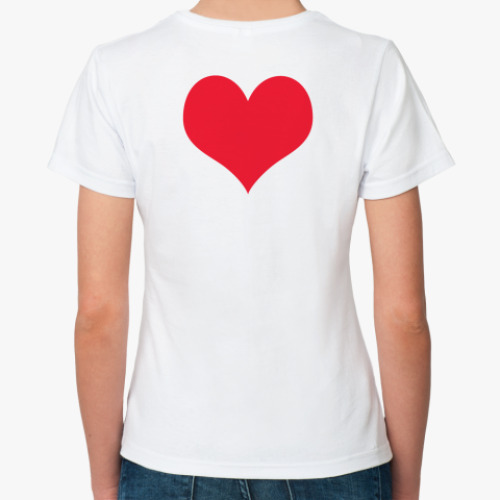 Классическая футболка с принтом Сердце