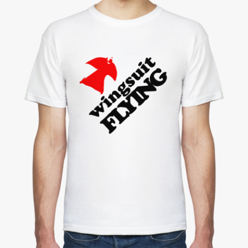 Футболка с принтом wingsuit skydiving прыжки парашют скайдайвинг
