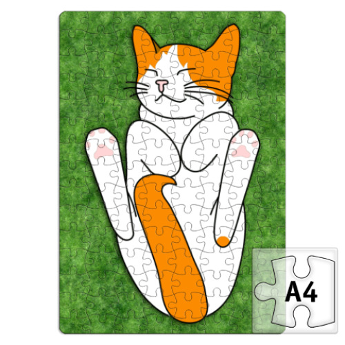 Пазл с принтом   'Котенок на траве'