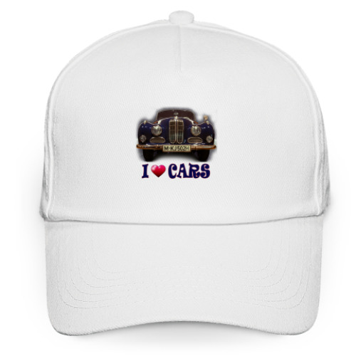 Кепка бейсболка с принтом  я люблю автомобили