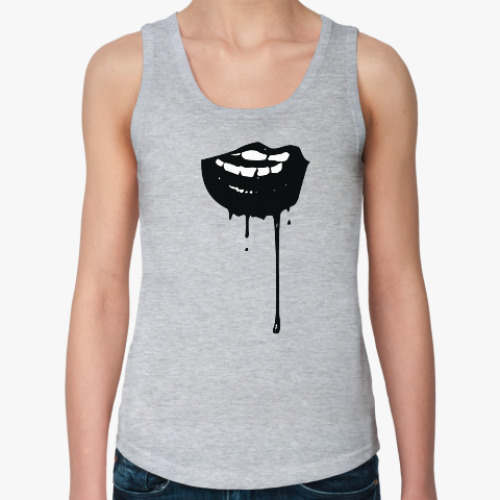 Женская майка с принтом Губы