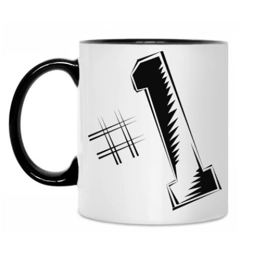 Кружка с принтом  number 1