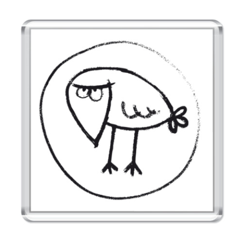 Магнит с принтом   'Ворон'