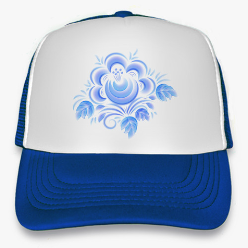 Кепка-тракер с принтом Цветок Гжель