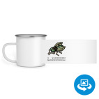 Кружка металлическая белая (круговая запечатка)