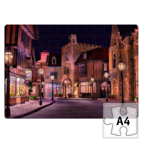 Пазл с принтом  Ночная улица