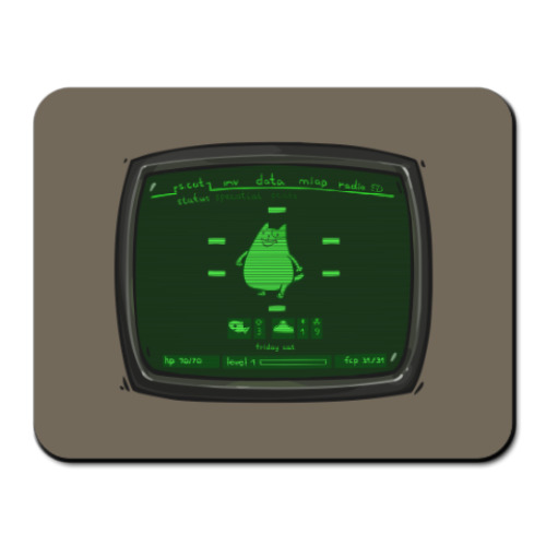 Коврик для мыши с принтом Пипкот — Пятничный Котик №31