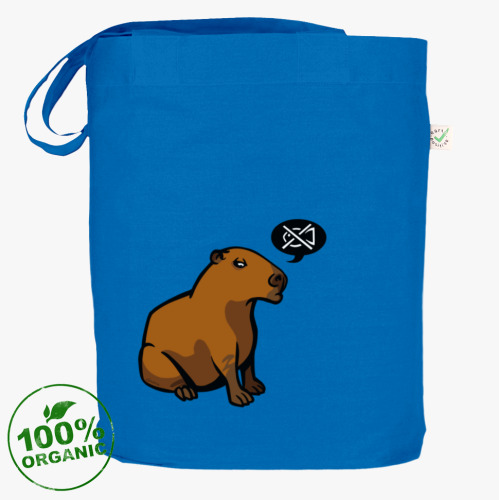 Сумка шоппер с принтом Капибара - не рыбка!