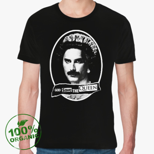 Футболка из органик-хлопка с принтом God save the Queen