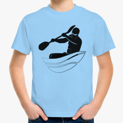 Детская футболка с принтом Каноэ