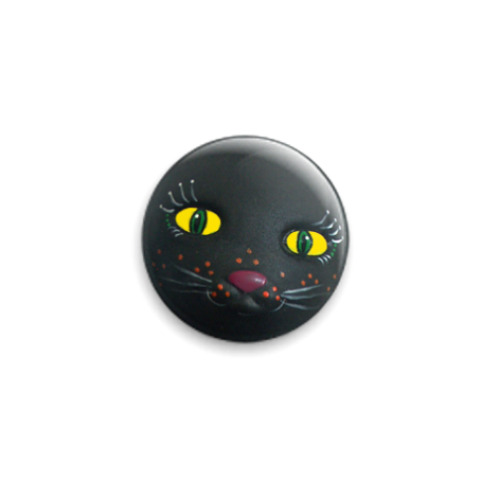 Значок 25мм с принтом кошачья морда