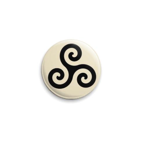 Значок 25мм с принтом Трискель