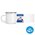 Кружка металлическая белая (круговая запечатка)