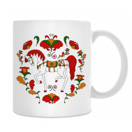 Кружка с принтом Russian folk ornament