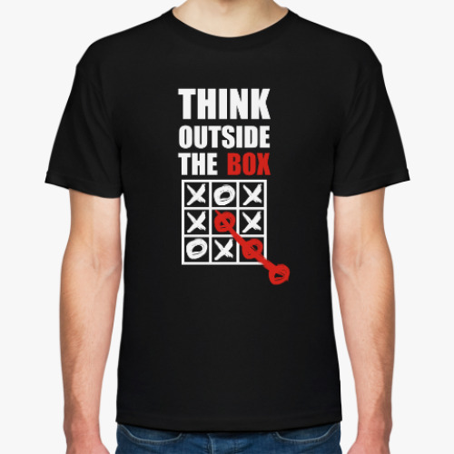 Футболка с принтом Think outside the box