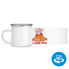 Кружка металлическая белая (круговая запечатка)