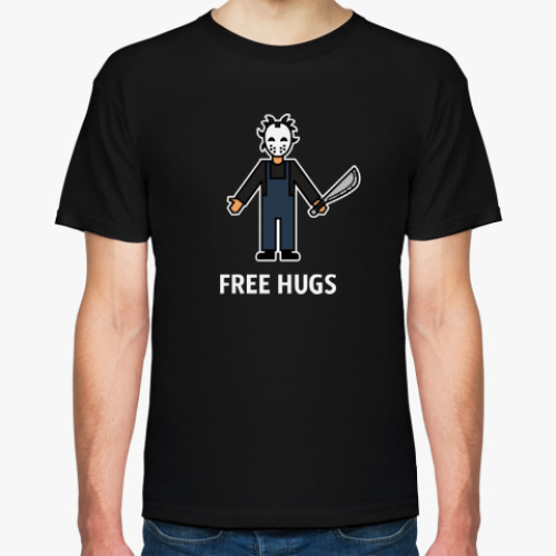 Футболка с принтом Free hugs