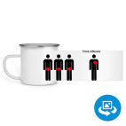 Кружка металлическая белая (круговая запечатка)